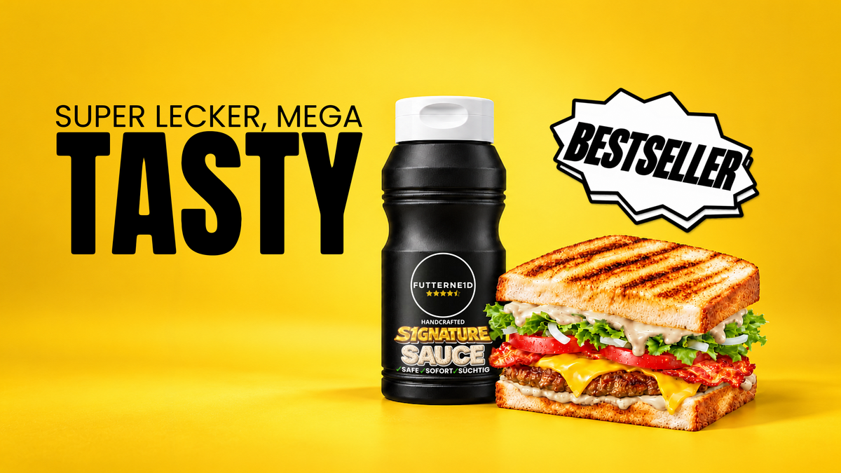 Super lecker, mega TASTY – FUTTERNE1D Signature Sauce