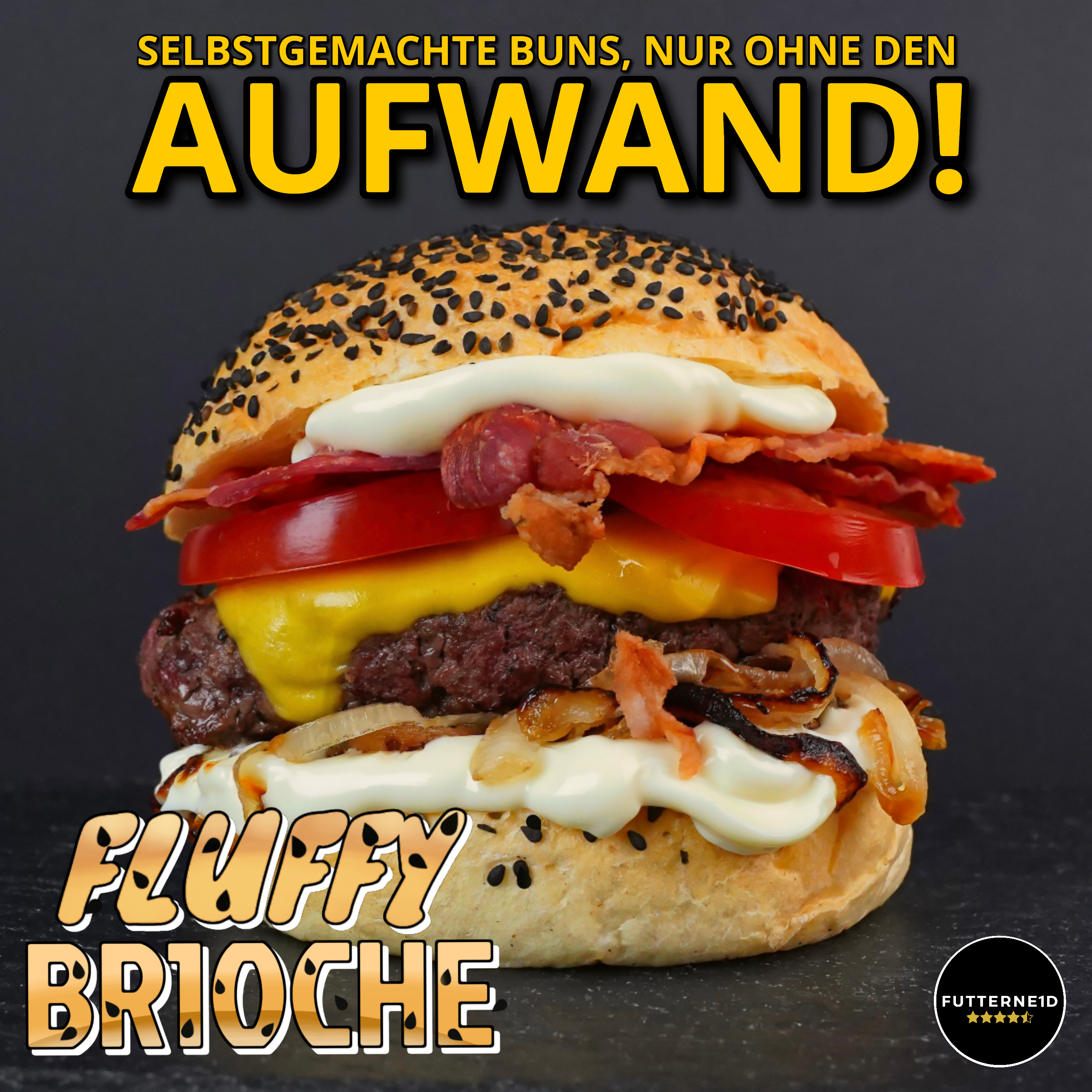 FLUFFY BR1OCHE Burger Bun 5 Stück